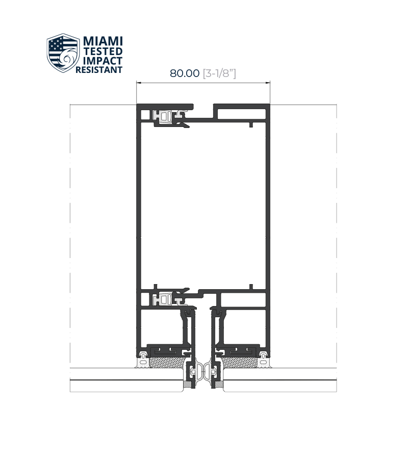 Window Wall 80 Florida · secção - janelas de alumínio e PVC Cortizo