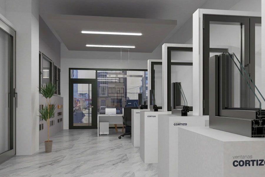 Showroom Perfil Glass - janelas de alumínio e PVC Cortizo