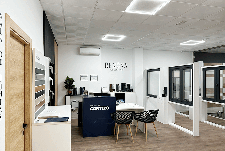 Showroom Renova tus espacios - janelas de alumínio e PVC Cortizo